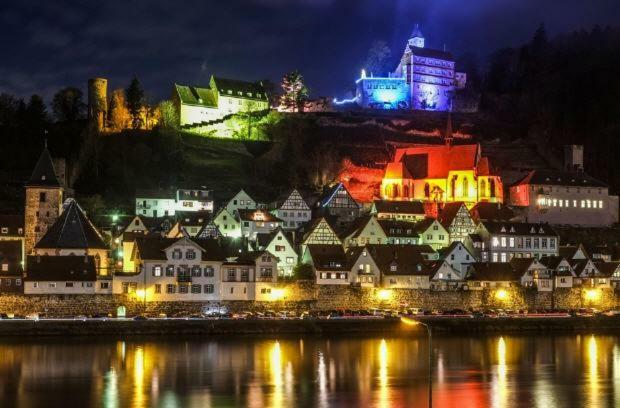 Natur Und Neckarblick Bei Heidelberg Hirschhorn Dış mekan fotoğraf